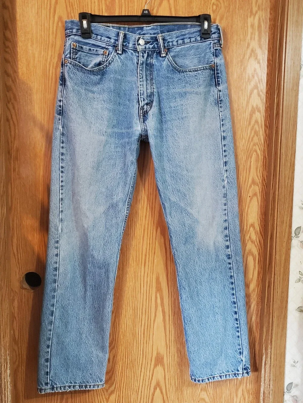 Levi's 505 Light Blue Straight Men's Jeans 34/32 100% Cotton
